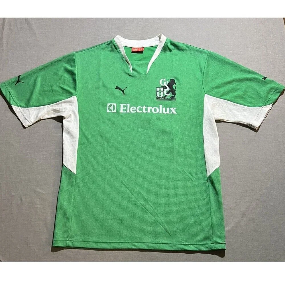 Garcia Sports Club Electrolux #22 Puma‎ Soccer Jersey Mens M Green Short Sleeve